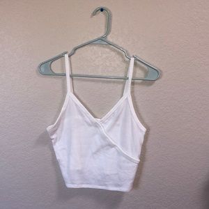 American Eagle faux wrap crop tank top